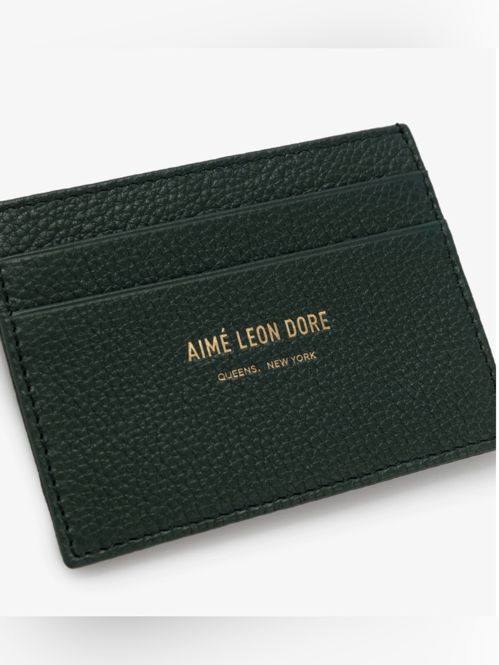 Aime Leon Dore Dark Green Leather Card Holder